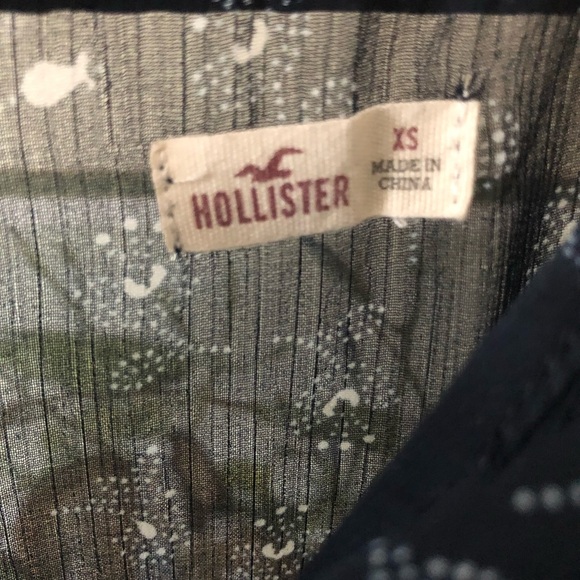 HOLISTER Sleeveless Sheer Button-down Blouse - Picture 10 of 13
